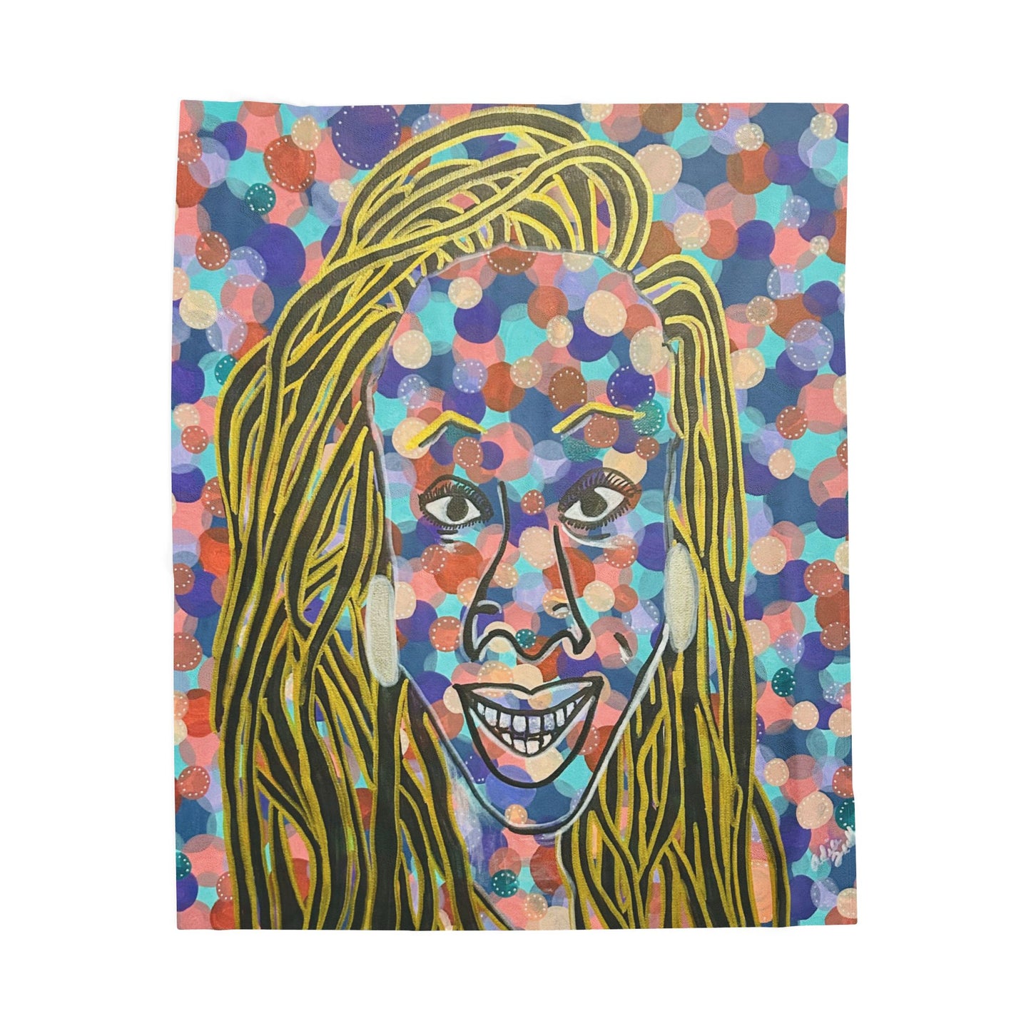 Tee Print Velveteen Plush Blanket