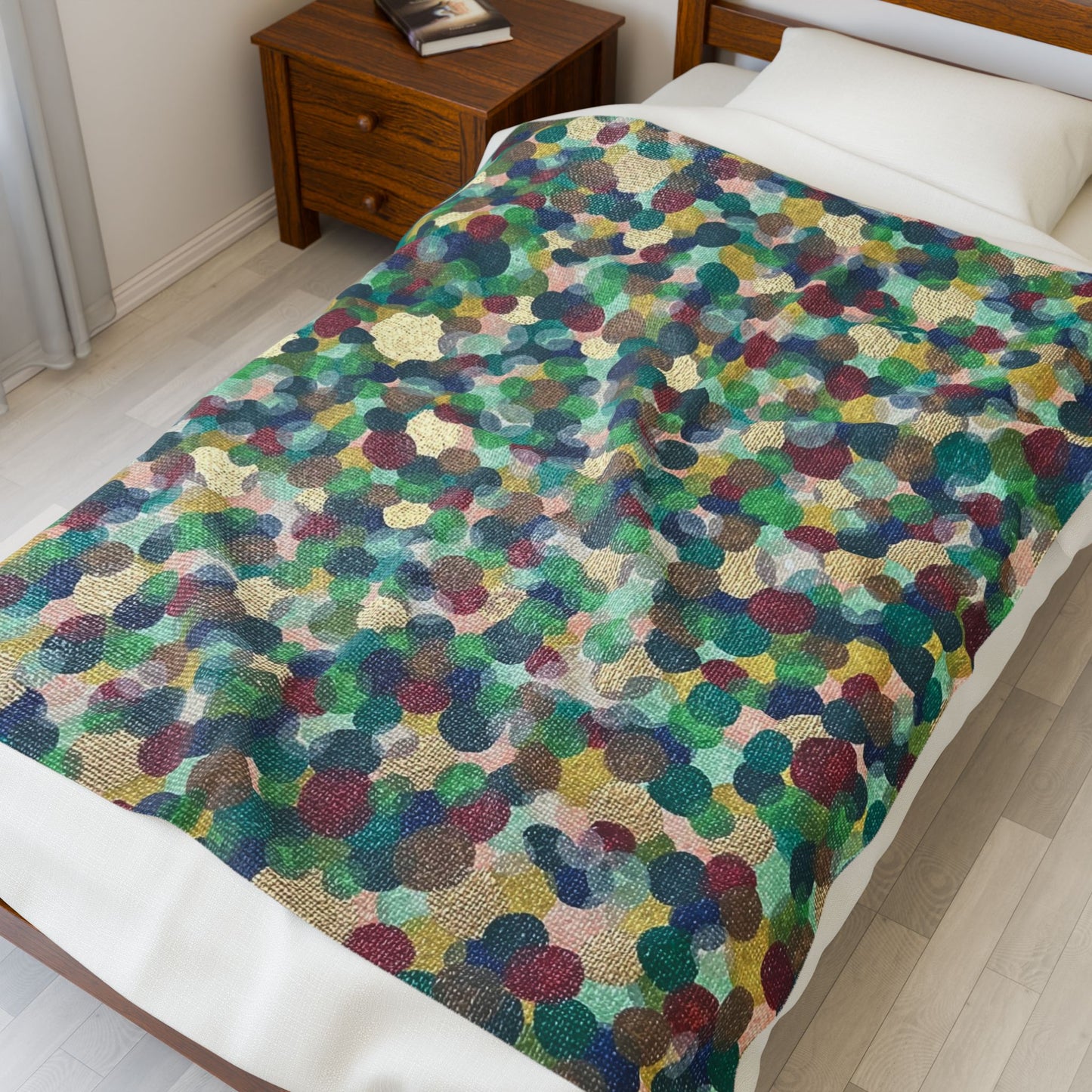 Mediterranean Print Velveteen Plush Blanket