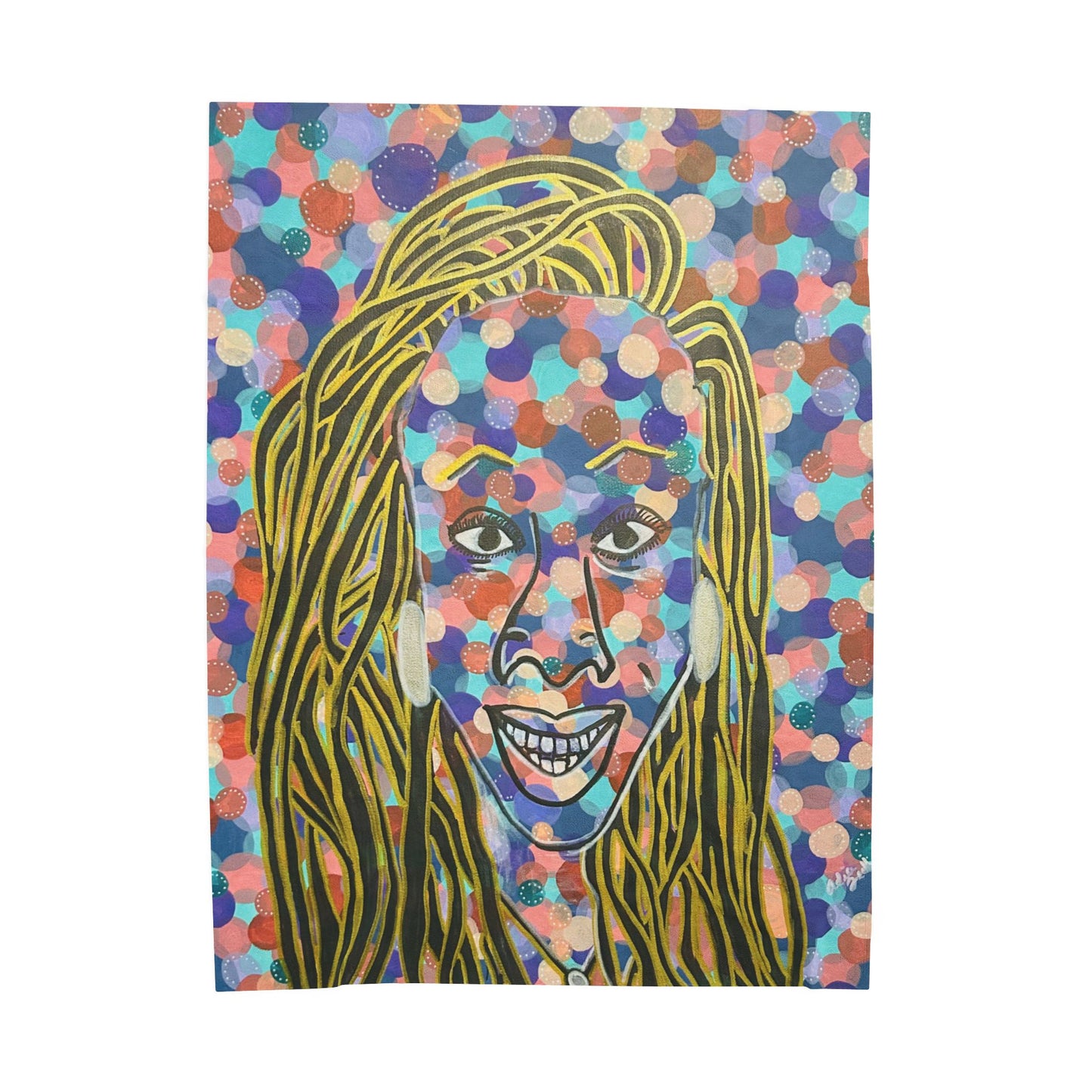 Tee Print Velveteen Plush Blanket