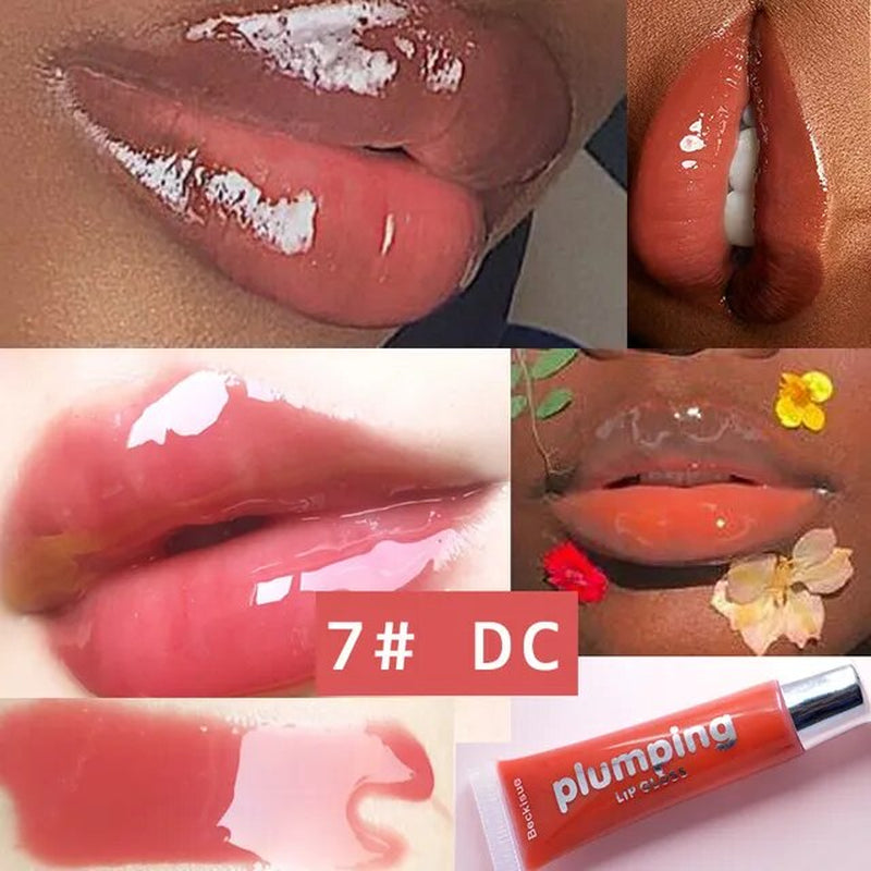 Glitter Plumping Lip Gloss Lip Plumper Makeup Moisturizing Nutritious Liquid Lipstick Volume Clear Lip Gloss Make up Lipgloss