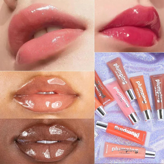 Glitter Plumping Lip Gloss Lip Plumper Makeup Moisturizing Nutritious Liquid Lipstick Volume Clear Lip Gloss Make up Lipgloss